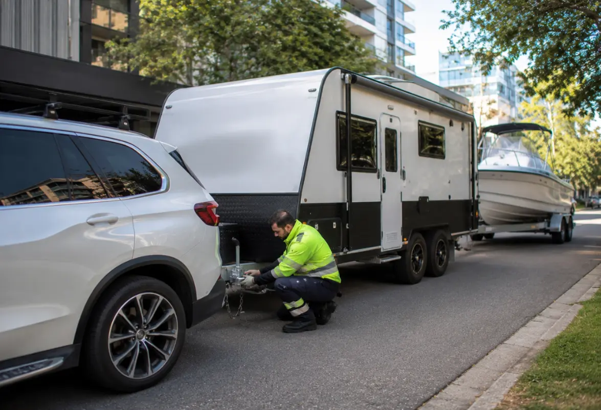 Caravan and boat towing