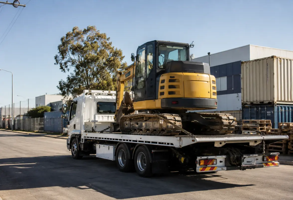 Smithfield fairfield excavator transport