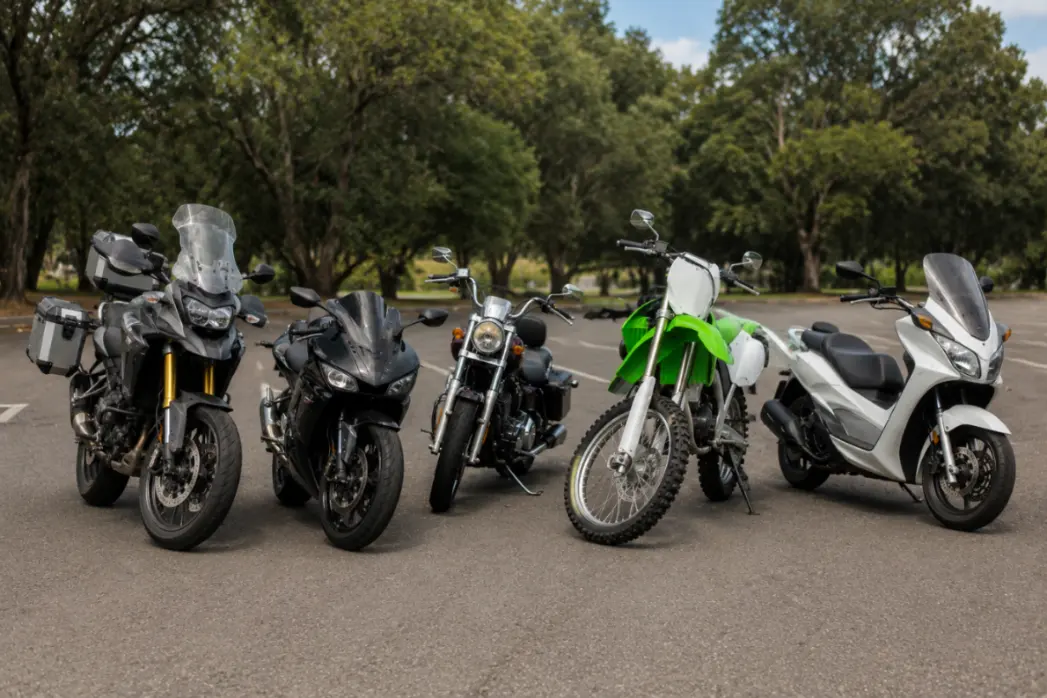 Various motorcycle types