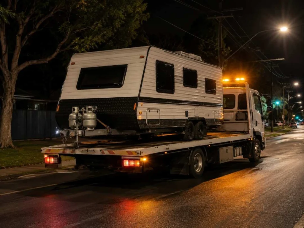 Caravan and boat towing St Ives
