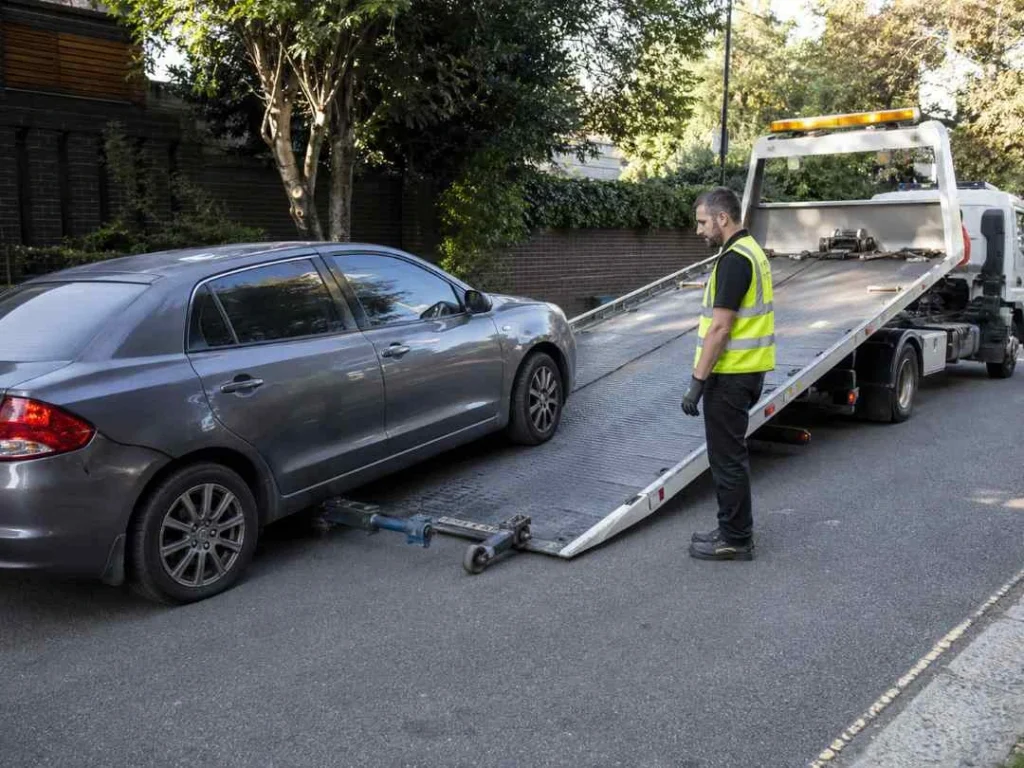 what happens if you tow car with handbrake on